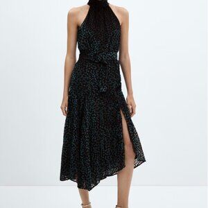 Velvet Halter Dress
